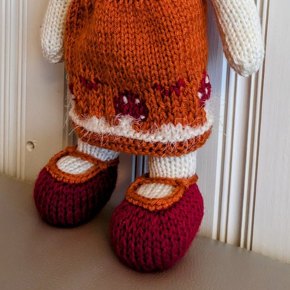 Meet Ella Mouse handmade tricot stuffed animal baby shower birthday gift 14 inch - Picture 6 of 7